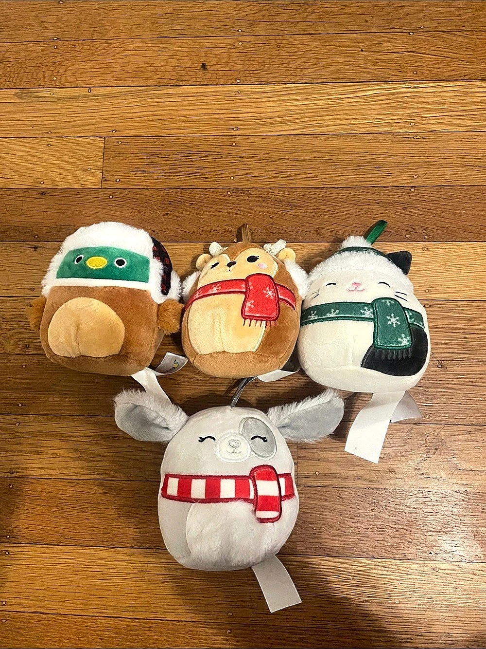 Limited edition Squishmallows Holiday Winter Collection Plush Ornaments Set of 4